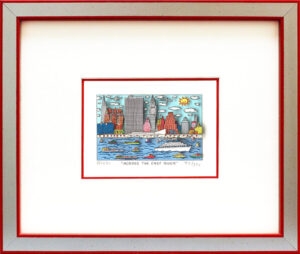 James Rizzi - ACROSS THE EAST RIVER - Original 3D Bild drucksigniert