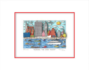 James Rizzi 3D-Kollage "Across the East River" incl. Bilderrahmen matt schwarz m...