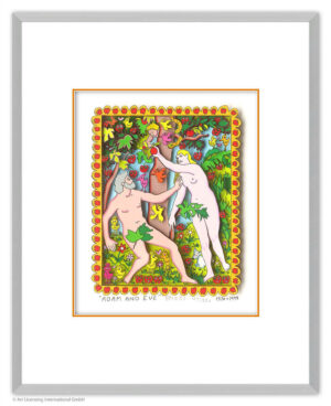 James Rizzi - ADAM AND EVE - Original 3D Bild drucksigniert