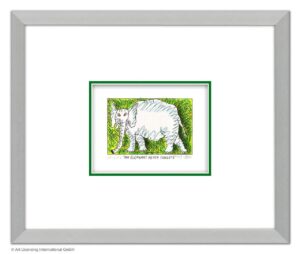 James Rizzi - AN ELEPHANT NEVER FORGETS  - Original 3D Bild drucksigniert-alurah...