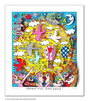 James Rizzi - BEAUTIFUL SUN DAZE - Original 3D Bild drucksigniert - ohne Rahmen ...