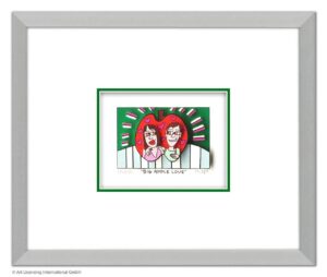 James Rizzi - BIG APPLE LOVE  - Original 3D Bild drucksigniert