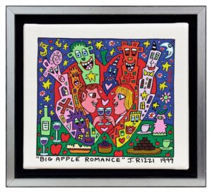 James Rizzi BIG APPLE ROMANCE - 2D-Pigmentdruck