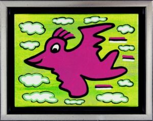 James Rizzi BIRD - PURPLE ON GREEN - 2D-Pigmentdruck
