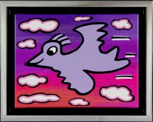 James Rizzi BIRD - VIOLET ON PURPLE - 2D-Pigmentdruck