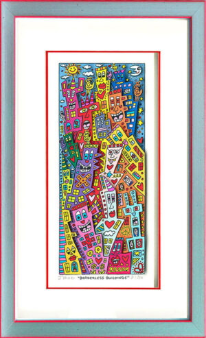 James Rizzi - BORDERLESS BUILDINGS - Original 3D Bild drucksigniert