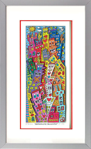 James Rizzi - BORDERLESS BUILDINGS - Original 3D Bild drucksigniert