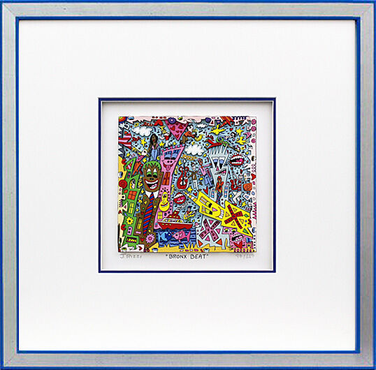 James Rizzi - BRONX BEAT - Original 3D Bild drucksigniert