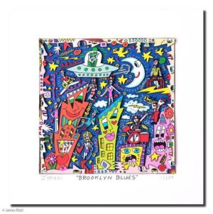 James Rizzi - BROOKLYN BLUES - Original 3D Bild drucksigniert