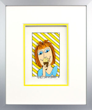 James Rizzi Bilder - GIRLS LIKE ICE CREAM - HANDSIGNIERT