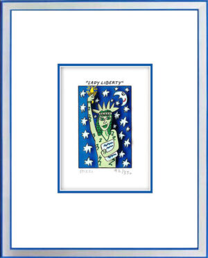 James Rizzi Bilder - LADY LIBERTY - Original 3D Bild drucksigniert