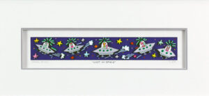 James Rizzi Bilder - LOST IN SPACE - Original 3D Bild drucksigniert