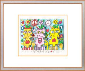 James Rizzi Bilder - POTHEADS OF LOVE - original 3D-Bildobjekt