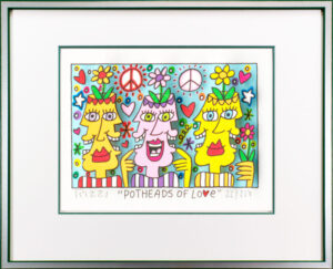 James Rizzi Bilder - POTHEADS OF LOVE - original 3D-Bildobjekt