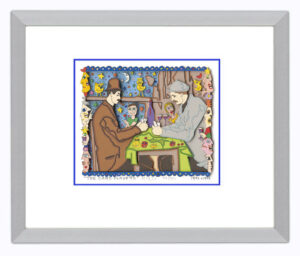 James Rizzi Bilder - THE CARD PLAYERS - Original 3D Bild handsigniert