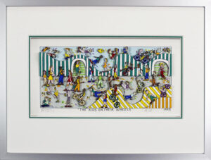 James Rizzi Bilder - THE KIDS ON THEIR WHEELS - HANDSIGNIERT