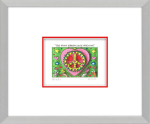 James Rizzi Bilder - THE PINK GREEN LOVE MACHINE - Original 3D Bild drucksignier...