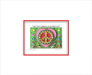 James Rizzi Bilder - THE PINK GREEN LOVE MACHINE - Original 3D Bild drucksignier...