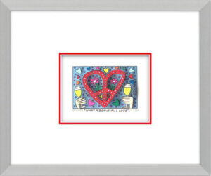 James Rizzi Bilder - WHAT A BEAUTIFUL LOVE - Original 3D Bild drucksigniert