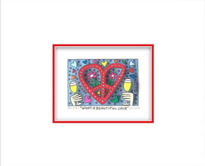 James Rizzi Bilder - WHAT A BEAUTIFUL LOVE - Original 3D Bild drucksigniert