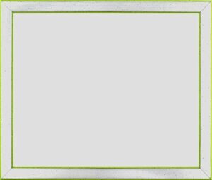 x James Rizzi Bilderrahmen Silber-Apfelgrün mit Museumsglas