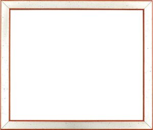 James Rizzi Bilderrahmen Silber-Orange mit Museumsglas-20 x 24cm