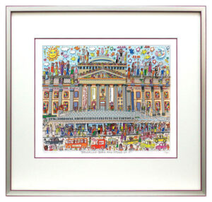 James Rizzi Brooklyn born and proud of it Orig. 3D Bild drucksigniert-Silber-vio...
