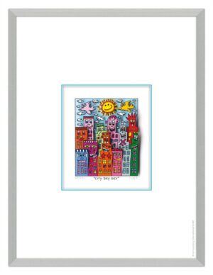 James Rizzi - CITY DAY SKY - Original 3D Bild drucksigniert