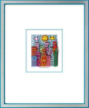 James Rizzi - CITY DAY SKY - Original 3D Bild drucksigniert
