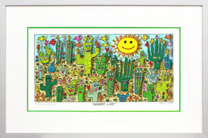 James Rizzi - DESERT LIFE  - Original 3D Bild drucksigniert-alurahmen-AP Exempla...
