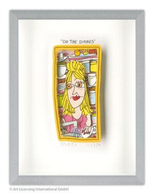 James Rizzi - DO THE DISHES - Original 3D Bild drucksigniert