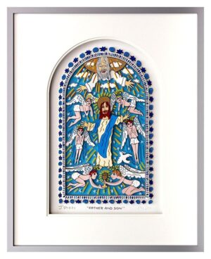 James Rizzi - Father and Son - Original 3D Bild drucksigniert