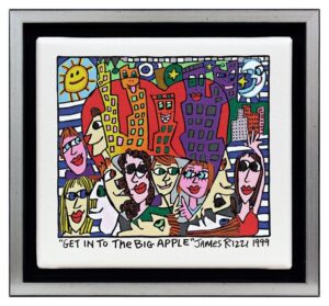 James Rizzi GET INTO THE BIG APPLE - 2D-Pigmentdruck