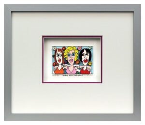 James Rizzi - GIRLS WILL BE GIRLS - Original 3D Bild drucksigniert-alurahmen-Nor...