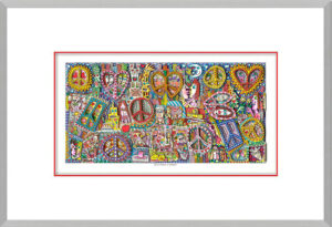 James Rizzi - GIVE PEACE A CHANCE - Original 3D Bild drucksigniert