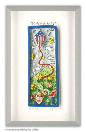 James Rizzi - GO FLY A KITE - Original 3D Bild drucksigniert