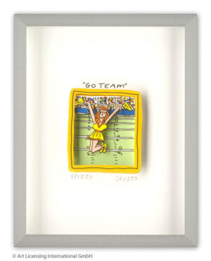 James Rizzi - GO TEAM - Original 3D Bild drucksigniert