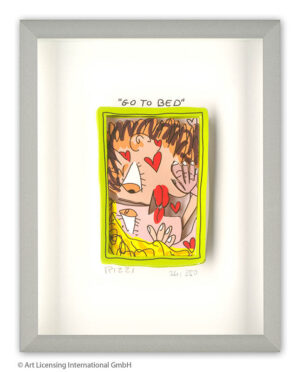 James Rizzi - GO TO BED - Original 3D Bild drucksigniert