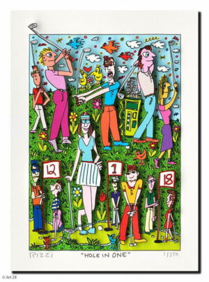 James Rizzi HOLE IN ONE-Silber-hellblau