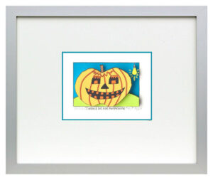 James Rizzi - I WOULD DIE FOR PUMPKIN PIE - Original 3D Bild drucksigniert