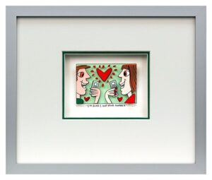 James Rizzi - I'M GLAD I GOT YOUR NUMBER - Original 3D Bild drucksigniert-alurah...