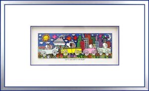 James Rizzi - LET'S GO ON A FUN RIDE - Original 3D Bild drucksigniert
