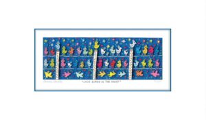James Rizzi - LOVE BIRDS IN THE NIGHT - Original 3D Bild drucksigniert