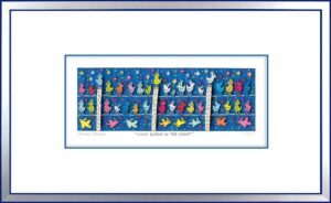 James Rizzi - LOVE BIRDS IN THE NIGHT - Original 3D Bild drucksigniert