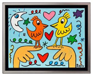 James Rizzi LOVE THOSE LOVE BIRDS - 2D-Pigmentdruck