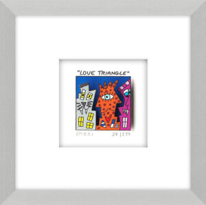 James Rizzi - LOVE TRIANGLE - Original 3D Bild drucksigniert