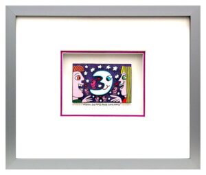James Rizzi - MOON BEAMS AND DREAMS - Original 3D Bild drucksigniert-alurahmen-N...