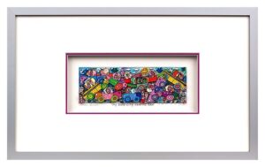 James Rizzi - MY BUSY CITY TRAFFIC JAM - Original 3D Bild drucksigniert-alurahme...
