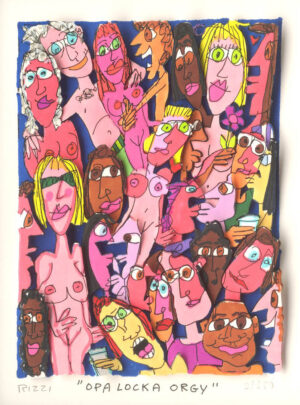 James Rizzi - OPA LOCKA ORGY - Original 3D Bild drucksigniert