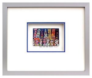 James Rizzi - OUT ON THE TOWN  - Original 3D Bild drucksigniert-alurahmen-Normal...